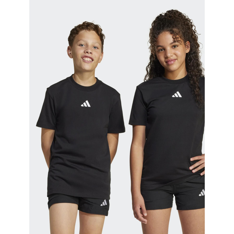 T-shirt à manches courtes tee 160 noir enfant - Adidas
