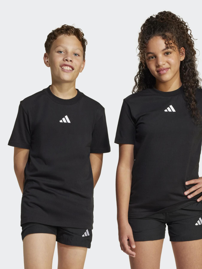 T-shirt à manches courtes tee 160 noir enfant - Adidas