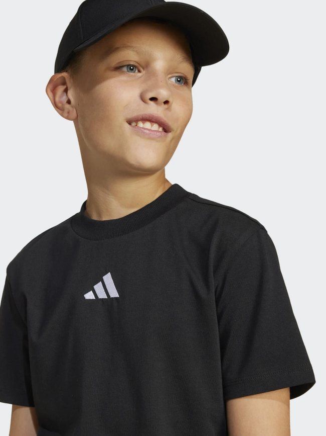 T-shirt à manches courtes tee 160 noir enfant - Adidas