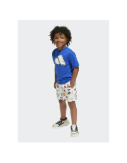 Ensemble t-shirt et short imprimé fun bleu enfant - Adidas