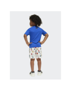 Ensemble t-shirt et short imprimé fun bleu enfant - Adidas