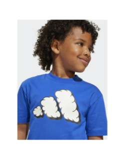 Ensemble t-shirt et short imprimé fun bleu enfant - Adidas