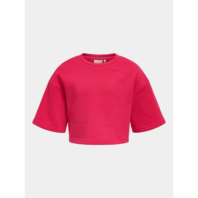 T-shirt crop fave rose fille - Only