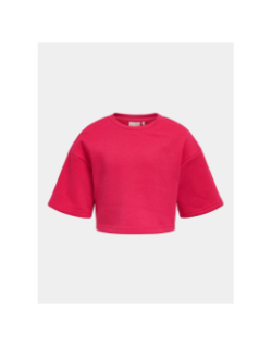 T-shirt crop fave rose fille - Only