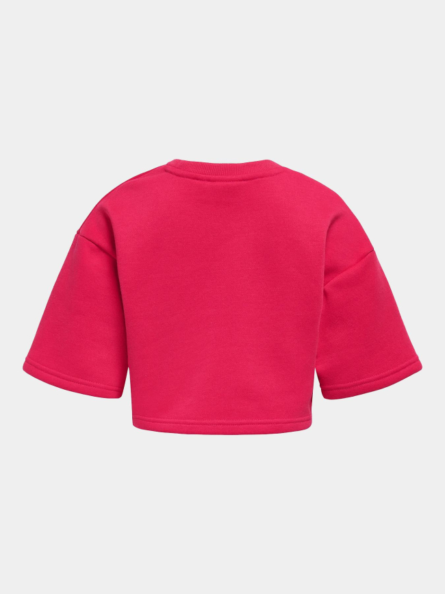 T-shirt crop fave rose fille - Only