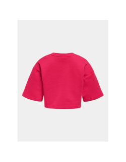T-shirt crop fave rose fille - Only