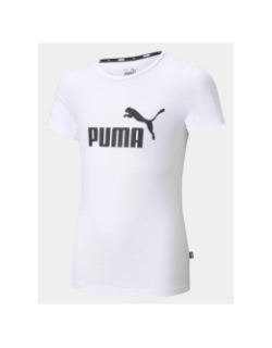 T-shirt à manches courtes ess logo blanc fille - Puma
