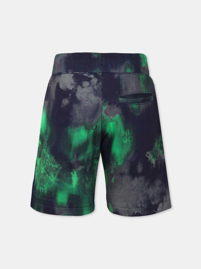 Short molleton bleu marine et vert ado - Hugo