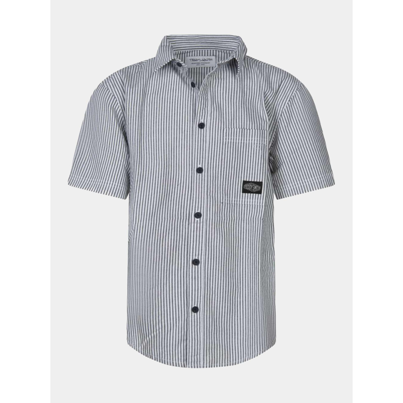 Chemise à rayures c-cox blanc et gris garçon - Teddy Smith