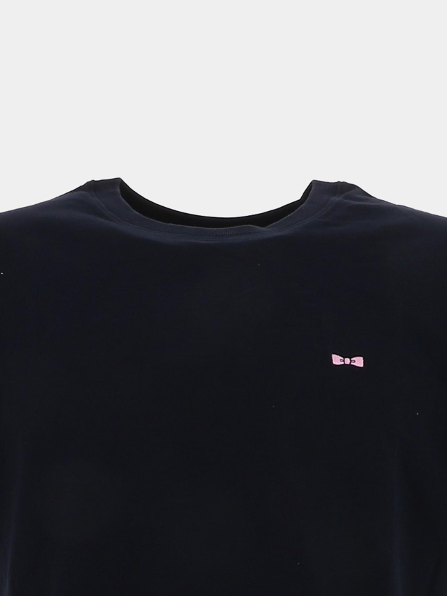 T-shirt bicolore à broderie nœud bleu marine homme - Eden Park