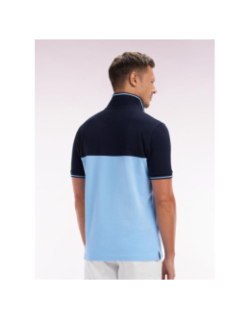 Polo à manches courte en piqué de coton bleu homme - Eden Park