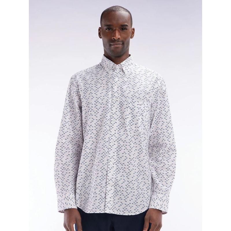 Chemise en popeline à motif nœud blanc homme - Eden Park