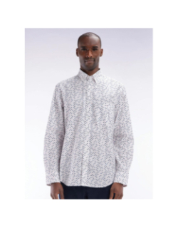 Chemise en popeline à motif nœud blanc homme - Eden Park
