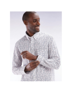 Chemise en popeline à motif nœud blanc homme - Eden Park