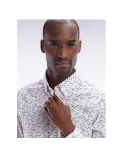 Chemise en popeline à motif nœud blanc homme - Eden Park