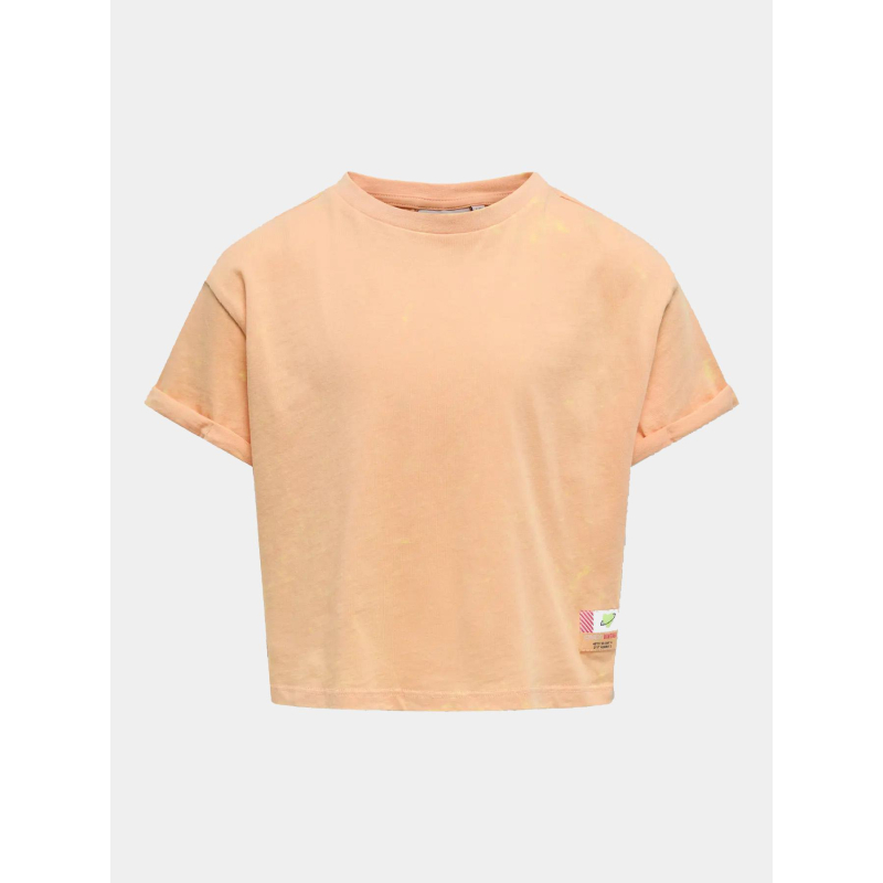T-shirt à effet délavé kogminna orange fille - Only