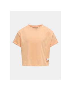 T-shirt à effet délavé kogminna orange fille - Only