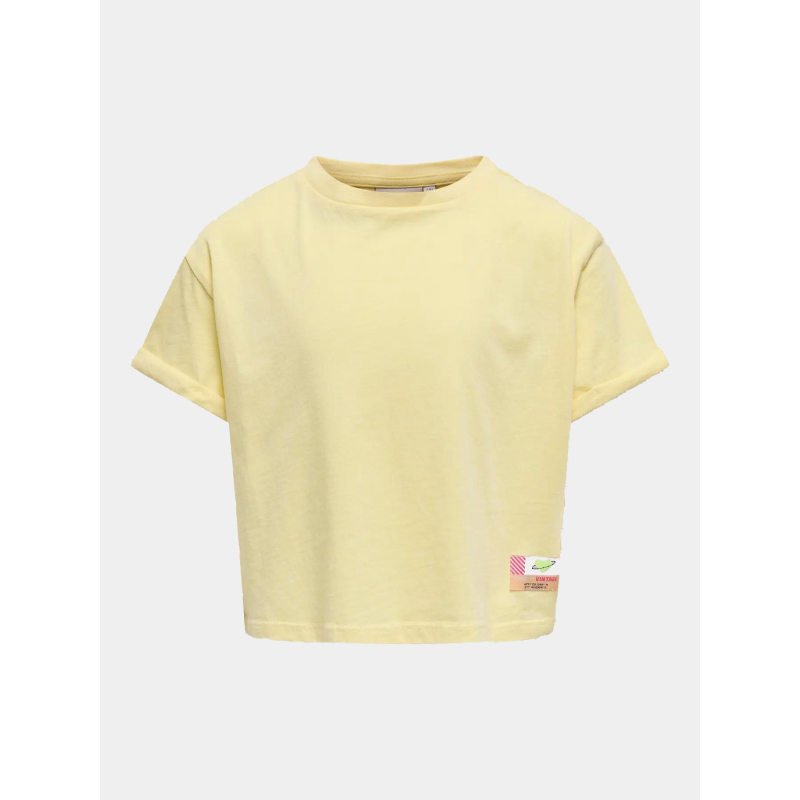T-shirt à effet délavé kogminna jaune fille - Only