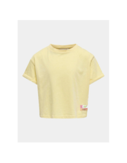 T-shirt à effet délavé kogminna jaune fille - Only