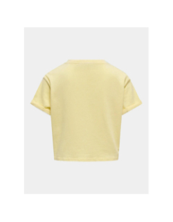T-shirt à effet délavé kogminna jaune fille - Only