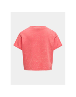 T-shirt à effet délavé kogminna rouge fille - Only