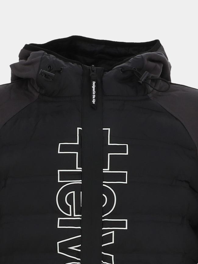 Veste à capuche bi-matière vancover noir homme - Helvetica