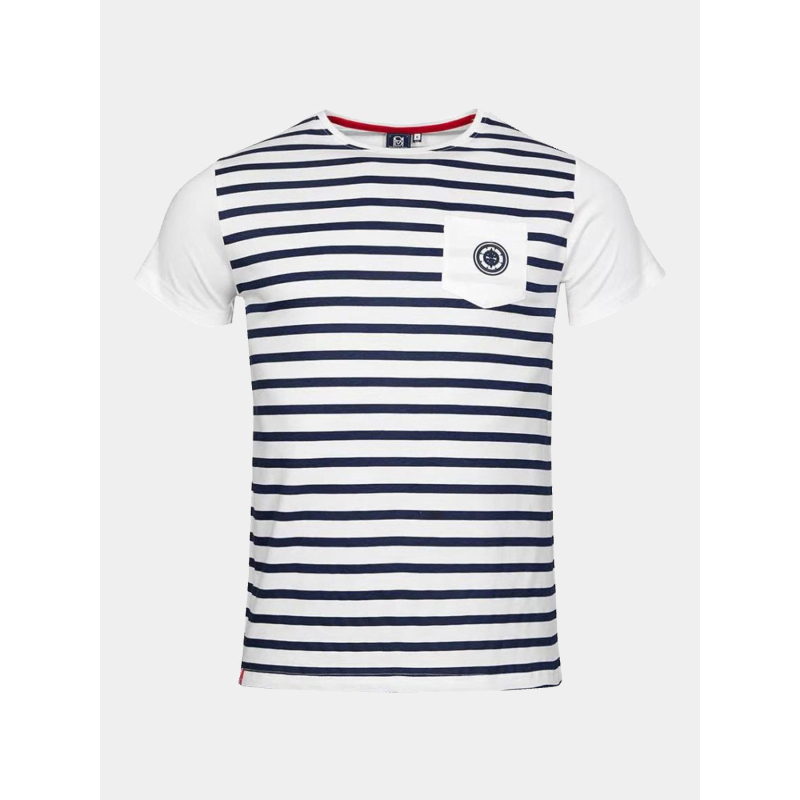 T-shirt à rayures mupy blanc et bleu homme - La Maison Blaggio