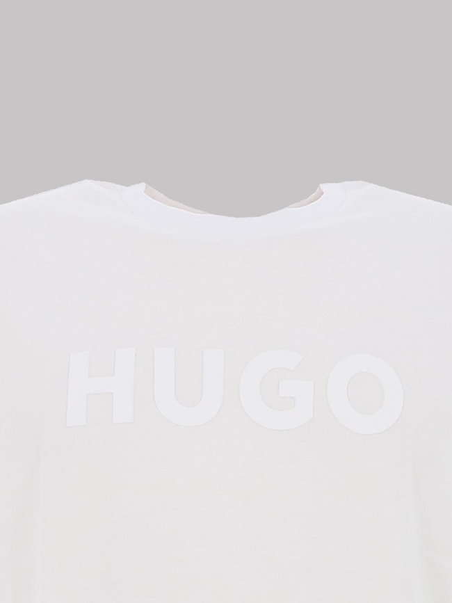 T-shirt à manches courtes logo relief blanc garçon - Hugo