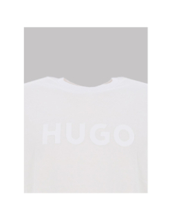 T-shirt à manches courtes logo relief blanc garçon - Hugo
