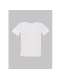 T-shirt à manches courtes logo revisité blanc ado - Hugo
