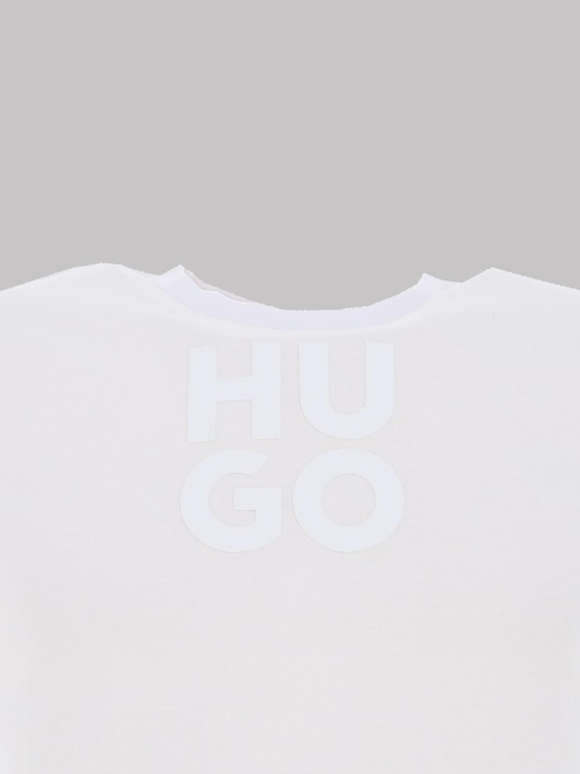 T-shirt à manches courtes logo revisité blanc ado - Hugo