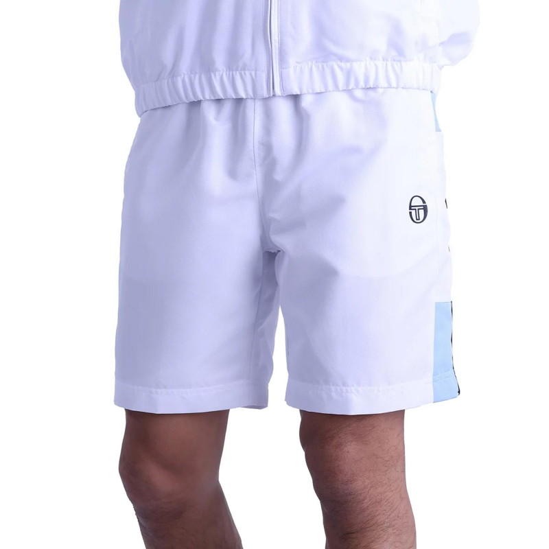 Short de sport vebita blanc et bleu homme - Sergio Tacchini
