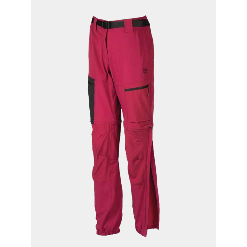 Pantalon de randonnée modulable kavaka fuchsia femme - Élémenterre