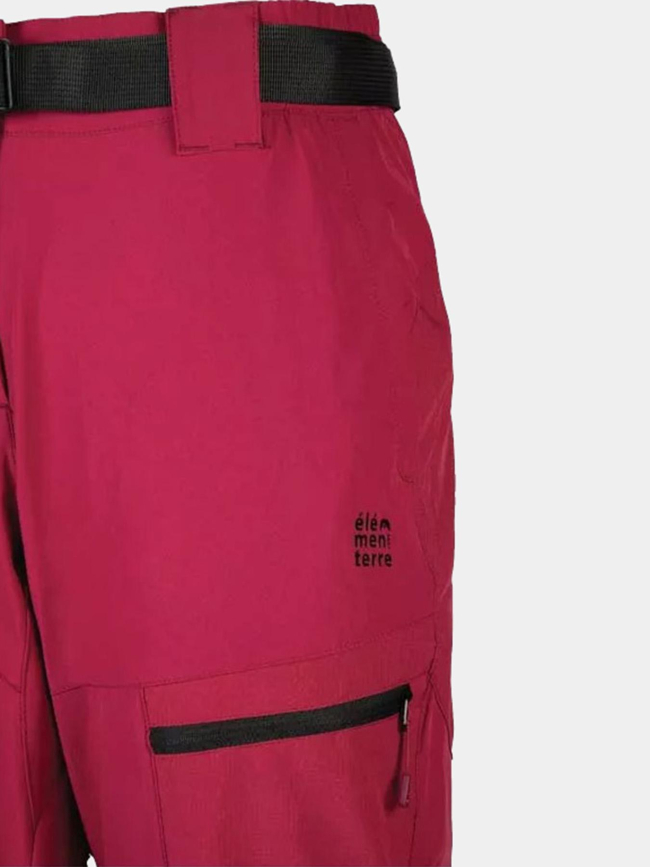 Pantalon de randonnée modulable kavaka fuchsia femme - Élémenterre