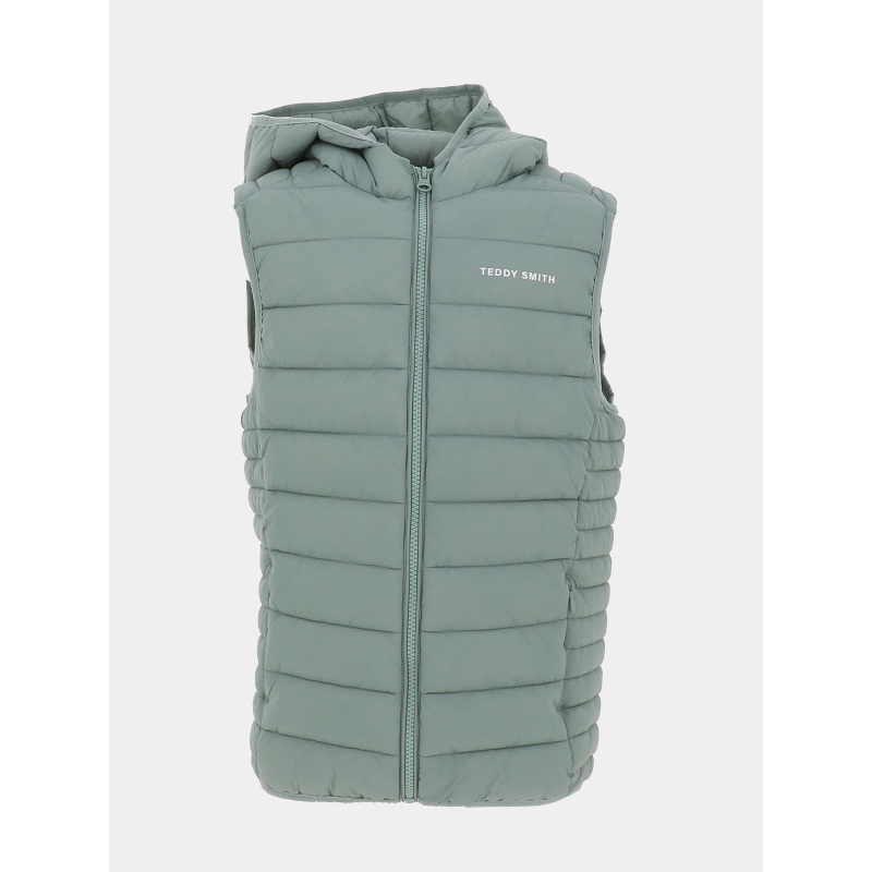 Doudoune sans manche terry vert enfant - Teddy Smith