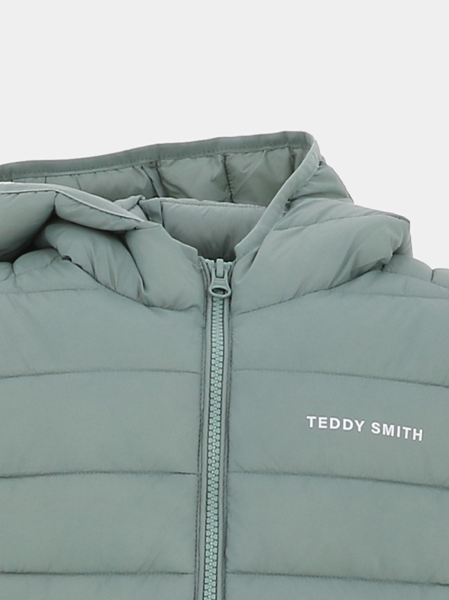 Doudoune sans manche terry vert enfant - Teddy Smith