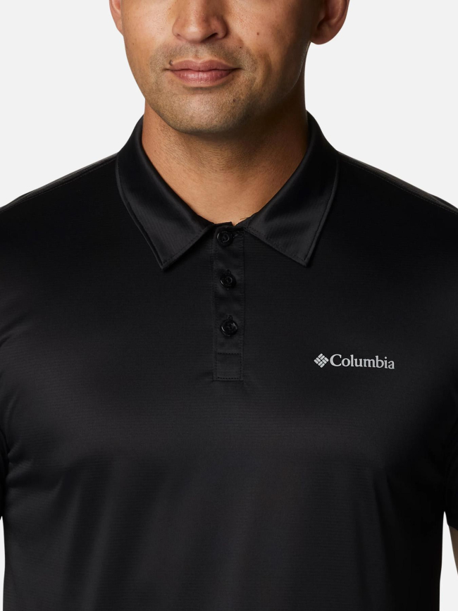 Polo à manches courtes hike noir homme - Columbia
