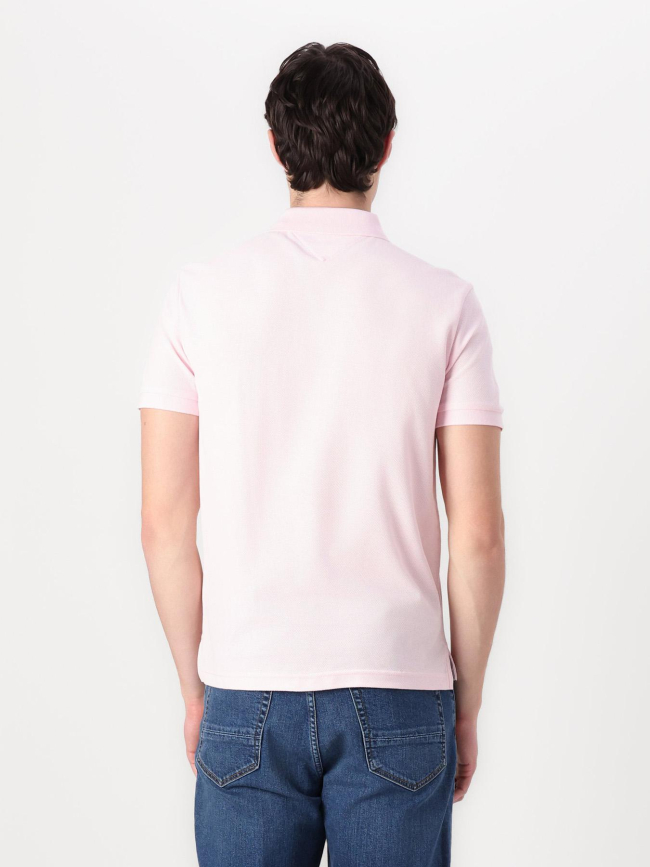 Polo à monogramme contrasté rose homme - Tommy Hilfiger