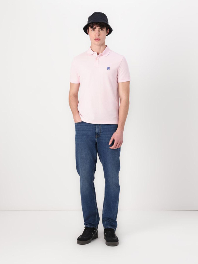 Polo à monogramme contrasté rose homme - Tommy Hilfiger