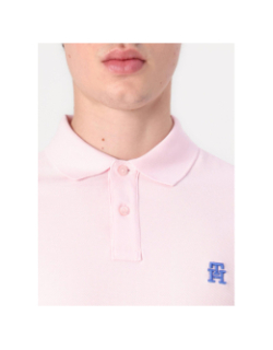 Polo à monogramme contrasté rose homme - Tommy Hilfiger