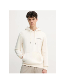 Sweat à capuche color photo écru homme - Tommy Hilfiger