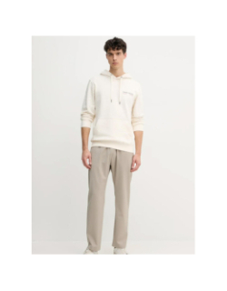 Sweat à capuche color photo écru homme - Tommy Hilfiger