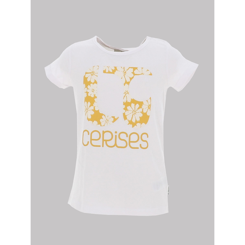T-shirt fleurigi blanc fille - Le Temps Des Cerises