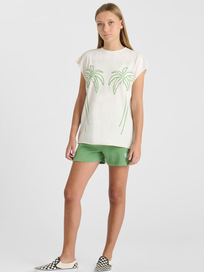 T-shirt lelygi blanc crème fille - Le Temps Des Cerises