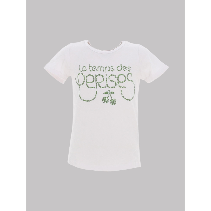 T-shirt darumagi blanc fille - Le Temps Des Cerises