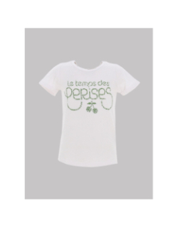 T-shirt darumagi blanc fille - Le Temps Des Cerises