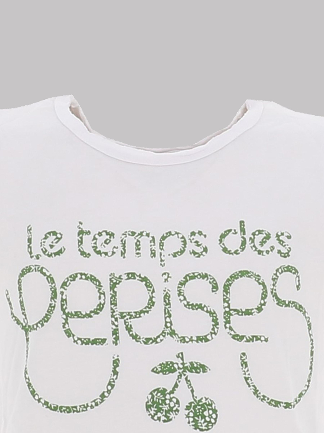 T-shirt darumagi blanc fille - Le Temps Des Cerises