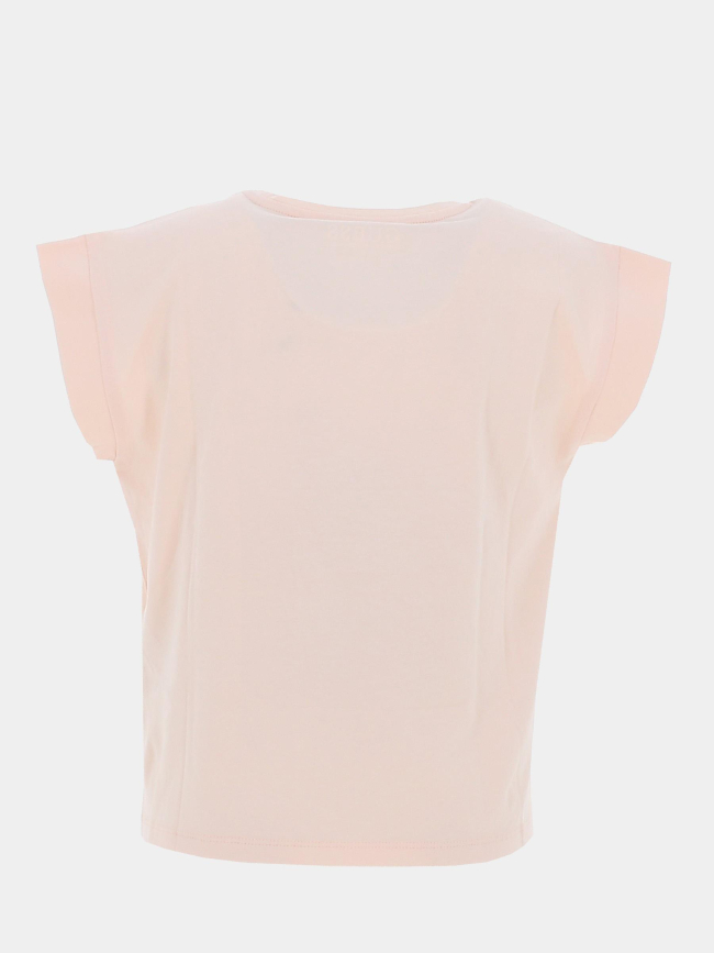 T-shirt à manches courtes midi brillant rose fille - Guess