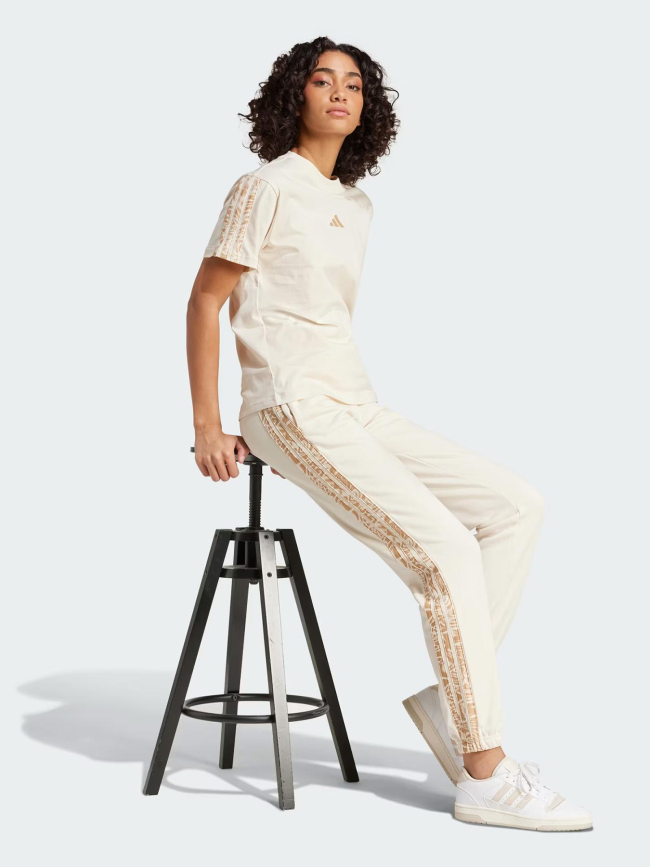 Pantalon jogging seasonnals animal beige femme - Adidas