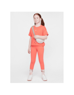 T-shirt à manches courtes boxy essential corail fille - Nike